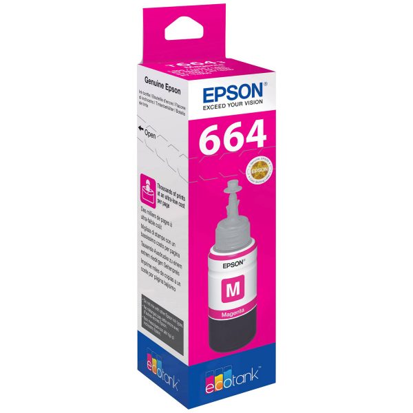 Epson  664 (6643) Magenta 70ML Genuine Ink Bottle