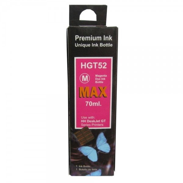 Max Magenta Photo Dye 70ML Compatible Ink For HP GT-Series Printer