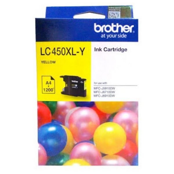 Brother LC450XL-Y Yellow Original Ink Cartridge