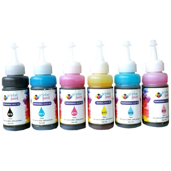 Max (BK/C/M/Y/LC/LM) Pigment 6*70ML Compatible High Quality Ink Set For Epson L800 L805 L810 Printer