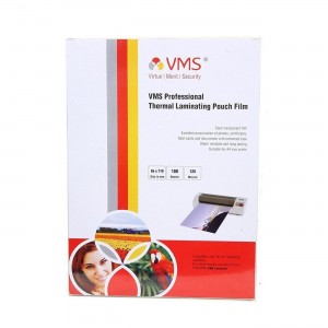 VMS Professional Thermal Lamination Pouch (85 x 110 mm) 125 Mic (100 Lamination Pouch)
