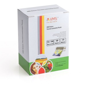 VMS Deluxe Thermal Lamination Pouch (70 x 100mm) 175 Mic (100 Lamination Pouch)