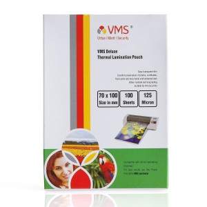 VMS Deluxe Thermal Lamination Pouch (70 x 100mm) 250 Mic (100 Lamination Pouch)