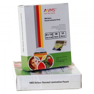 VMS Deluxe Thermal Lamination Pouch (85 x 110mm) 125 Mic (100 Lamination Pouch)
