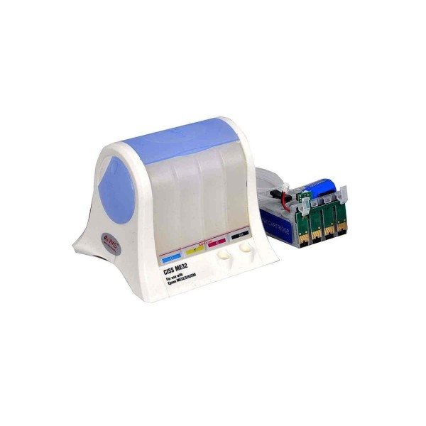 Max 141 CISS With Refillable Ink Cartridge For Epson ME32 ME230 Printer (White)