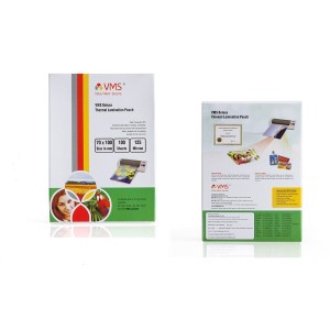 VMS Deluxe Thermal Lamination Pouch (70 x 100mm) 125 Mic (100 Lamination Pouch)