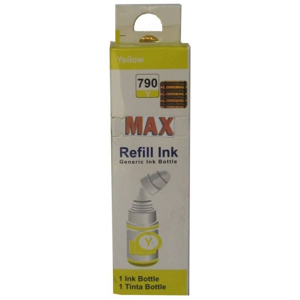 Max Yellow Photo Dye 70ML Compatible Ink For Canon G1000 G2000 Printer