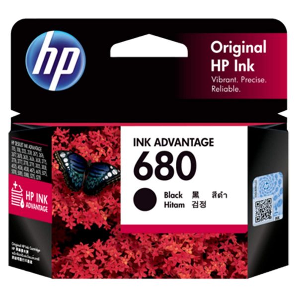HP 680 Black Original Ink Advantage Cartridge (F6V27AA)