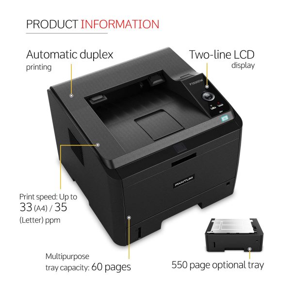 Pantum P3500DW LaserJet Printer (Black)