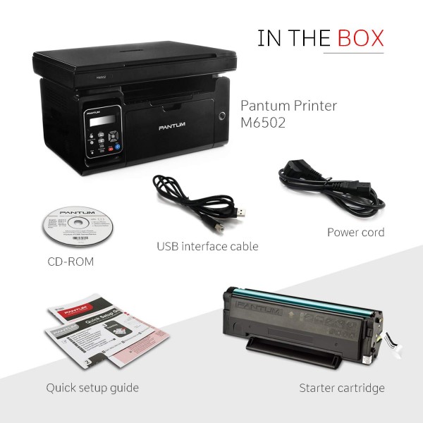 Pantum M6502 Multi-Function LaserJet Printer (Black)