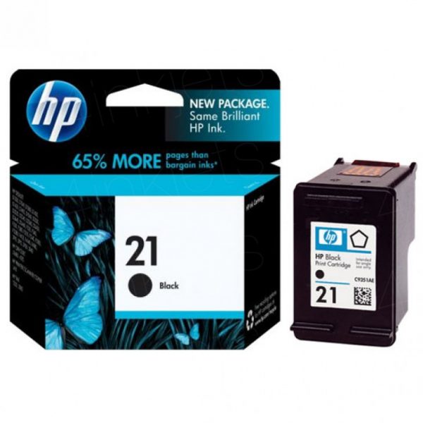 HP 21 Black Original Ink Cartridge (C9351AA) (OEM Pack)