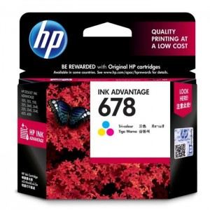 HP 678 Tri-Color Original Ink Advantage Cartridge (CZ108AA)