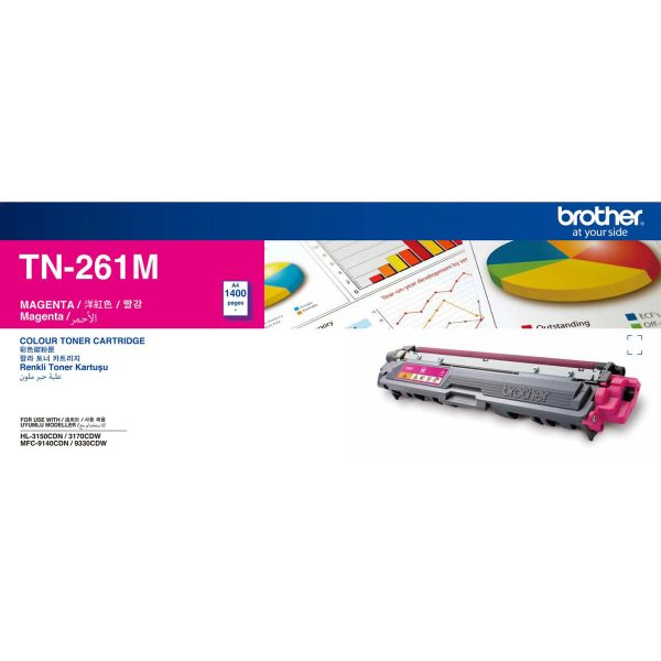Brother TN-261M Magenta Original Toner Cartridge (Box Pack)