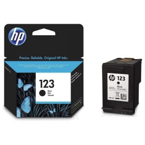 HP 123 Black Noir Ink Cartridge For HP Deskjet 2130 2620 2621 2622 Printer (F6V17AE)