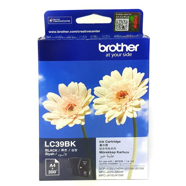Brother LC39BK Black Original Ink Cartridge (Box Pack)