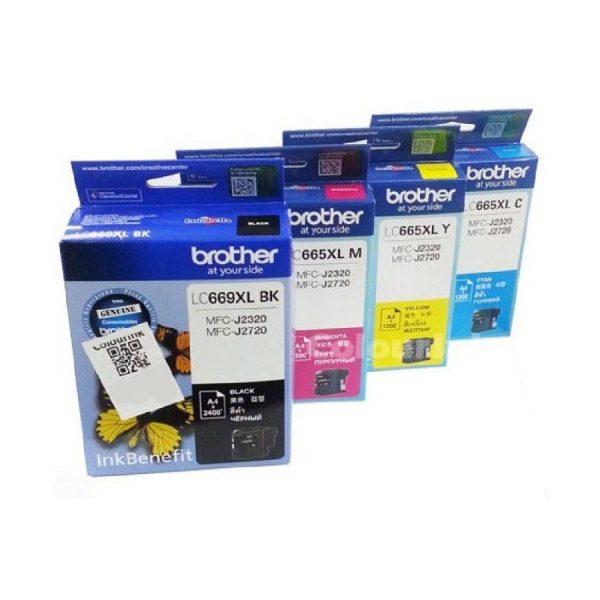 Brother LC669XL Black and LC665XL Cyan / Magenta / Yellow Original Ink Cartridge Set (Box Pack)