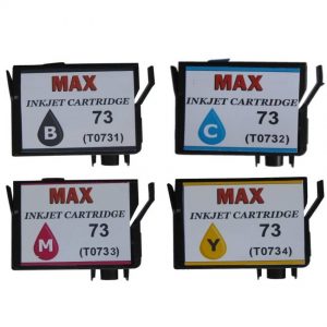 Max 73 Refillable Ink Cartridge Set For Epson Printer (With Ink)