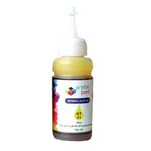 Max Yellow Photo Dye 70ML Compatible High Quality Ink For HP GT-Series Printer