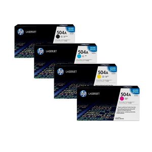HP 504A (BK/C/M/Y) Original LaserJet Toner Cartridge Set (CE250A CE251A CE252A CE253A)