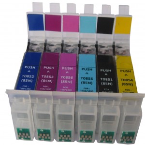 Max T0851 T0852 T0853 T0854 T0855 T0856 Refillable Cartridge Without Ink For Epson Stylus 1390 T60 Printer