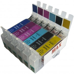 Max T0851 T0852 T0853 T0854 T0855 T0856 Refillable Cartridge Without Ink For Epson Stylus 1390 T60 Printer